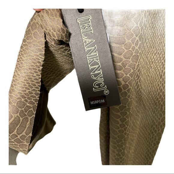 BLANK NYC Jacket Extra Small Fast Play Reptile Print NWT Faux Leather/Suede - Picture 3 of 15